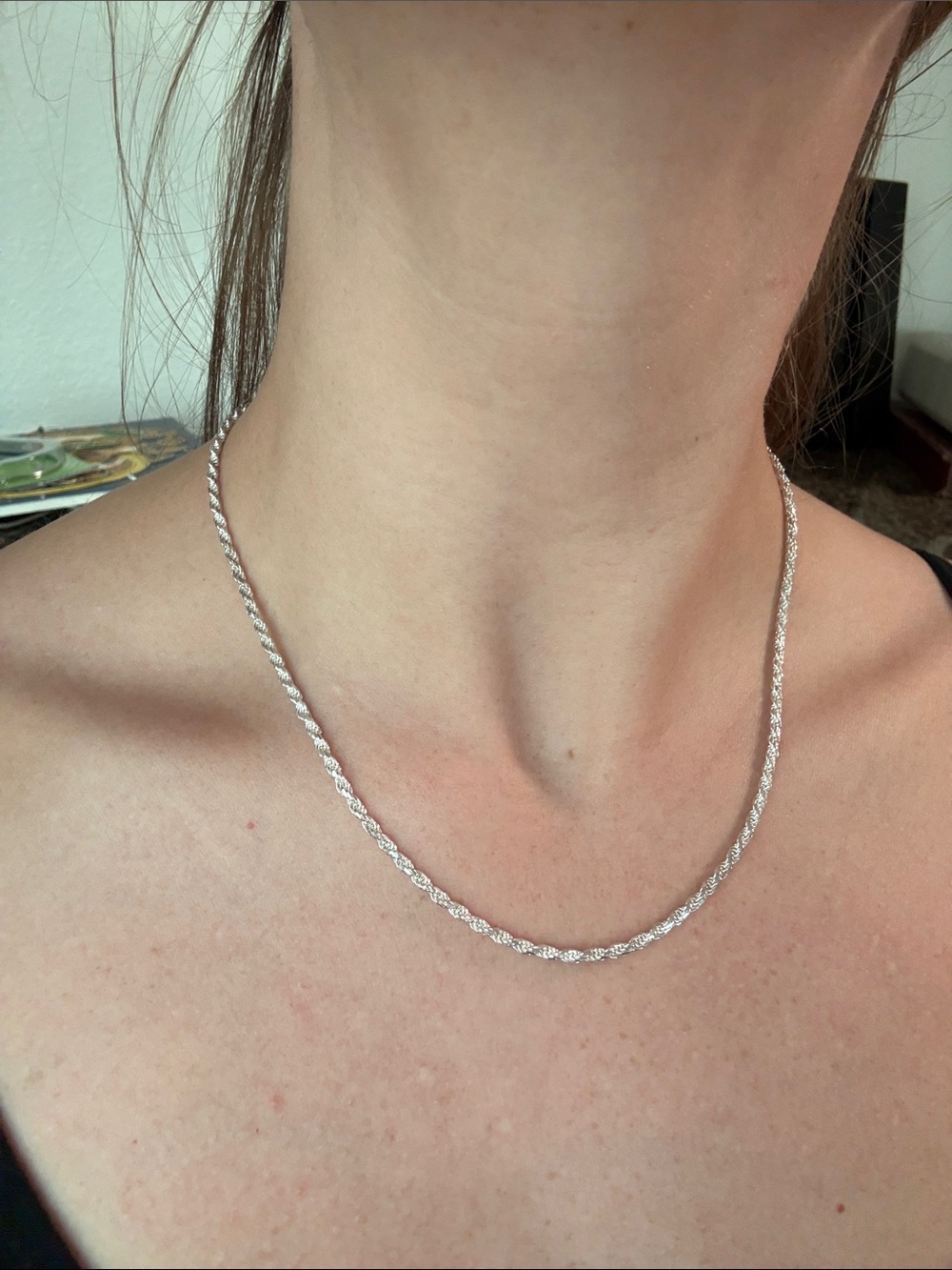 Sterling Silver Rope Chain Necklace - Picture 5 of 6